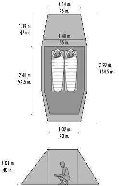 MSR Tindheim 2 Backpacking Tunnel Tent + Footprint -Outdoor Research Store 10832 msr tindheim 2 floorplan
