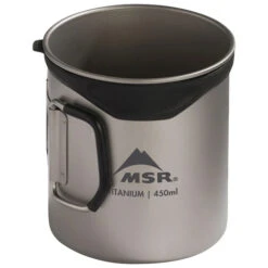 MSR Titan Cup -Outdoor Research Store 13847 msr titan titanium cup 450ml handles closed
