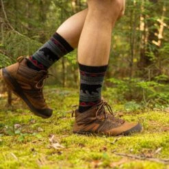 Darn Tough Vangrizzle Boot Midweight Hiking Socks -Outdoor Research Store 1980 Charcoal Lifestyle LS