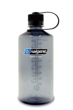Nalgene Tritan Sustain 1L Narrow Mouth Water Bottle -Outdoor Research Store 32oz NM Grey Sustain Front 505x758 1