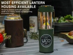 UCO Gear 9 Hour Original Candle Lantern Kit -Outdoor Research Store Candle Lanterns in use classic green 1