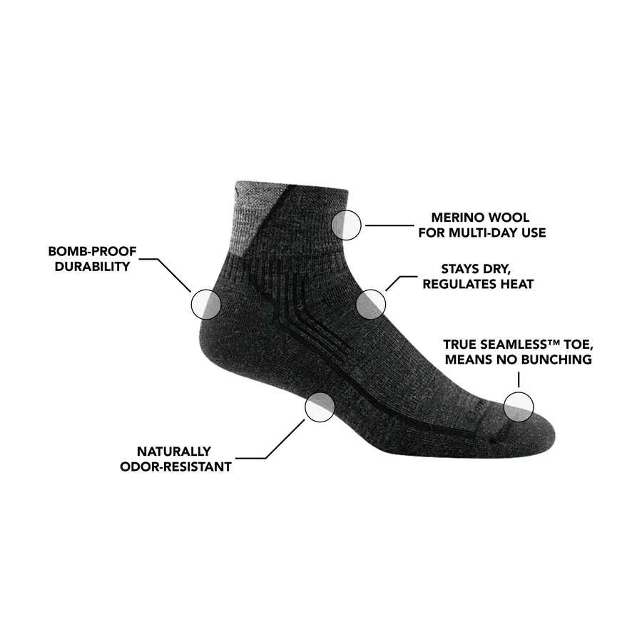 Darn Tough Hiker 1/4 Midweight With Cushion Socks 6 Darn Tough Hiker 1/4 Midweight With Cushion Socks - Image 6