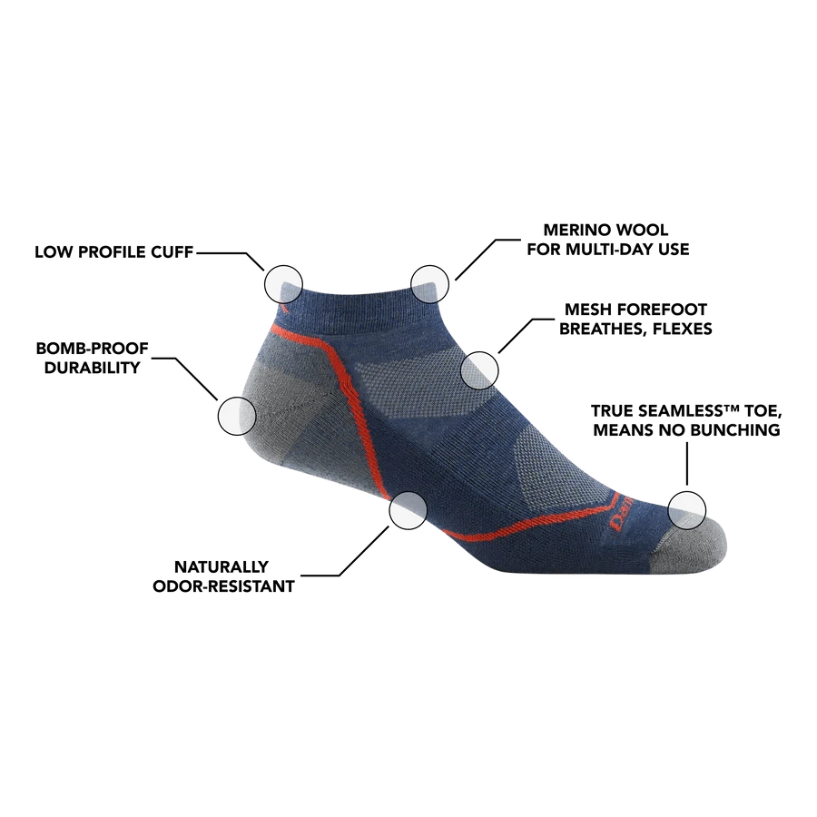 Darn Tough Light Hiker No Show Lightweight With Cushion Socks - Image 11