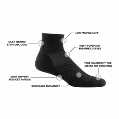 Darn Tough Run 1/4 Ultra-Lightweight Running Socks -Outdoor Research Store Darn Tough Run 1 4 Ultra Lightweight Running Socks Specifications