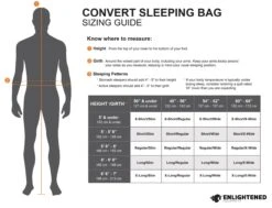 Enlightened Equipment Convert 850 Quilt -Outdoor Research Store Enlightened Equipment Convert 850 Quilt Sizing Guide