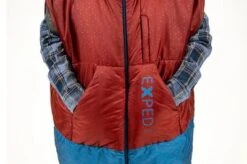 Exped Dreamwalker 5°CWearable Sleeping Bag Comfort Rating 9°C -Outdoor Research Store Exped Dreamwalker Wearable Sleeping Bag Quilt Logo