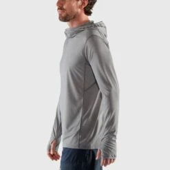 Fjallraven Men's Abisko Sun Hoodie -Outdoor Research Store Fjallraven Men s Abisko Sun Hoodie Model Close Side