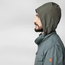 Fjallraven Men's Raven Waterproof Jacket -Outdoor Research Store Fjallraven Men s Raven Jacket Model Side Hood Up