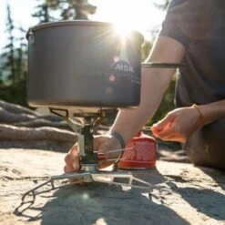 MSR LowDown Remote Stove Adaptor -Outdoor Research Store MSR LowDown Remote Stove Adaptor Lifestyle