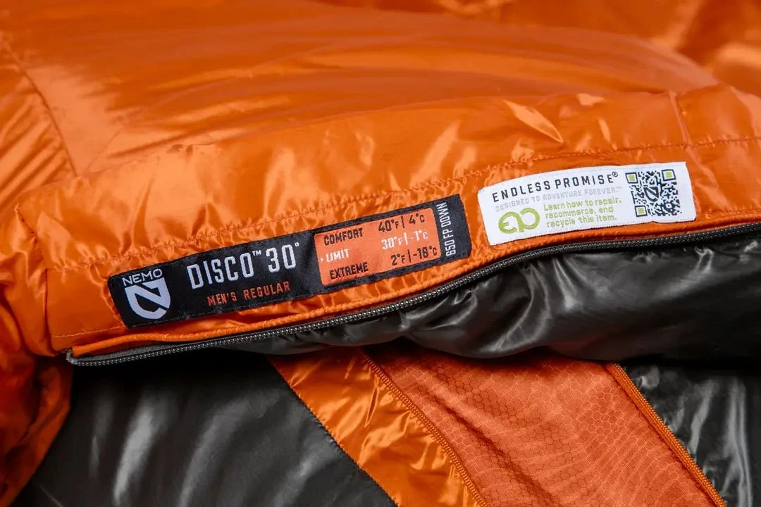 NEMO Men's Disco 30F Down Sleeping Bag Comfort Rating 4°C 14 NEMO Men's Disco 30F Down Sleeping Bag Comfort Rating 4°C - Image 14