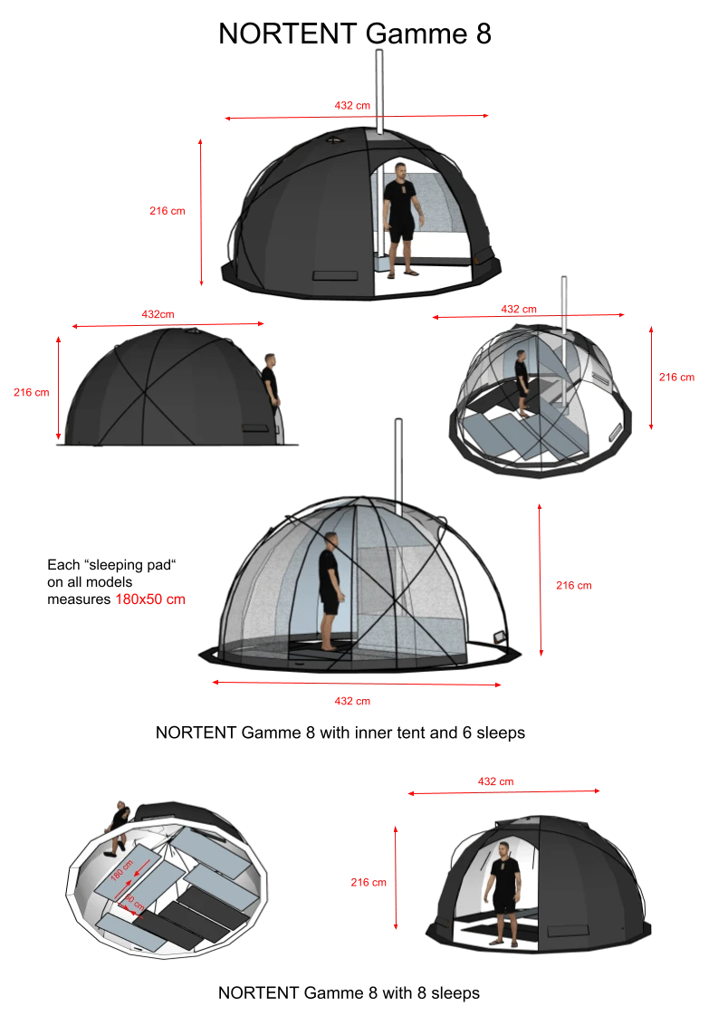 NORTENT Gamme 8 Person 4 Season Expedition Tent 11 NORTENT Gamme 8 Person 4 Season Expedition Tent - Image 11