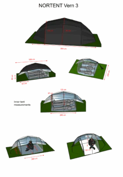 NORTENT Vern 3 Person 4 Season Backpacking Tent -Outdoor Research Store NORTENT Vern 3 dimensions