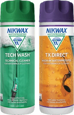 Nikwax Tech Wash And TX Direct Twin Pack (300ml)
