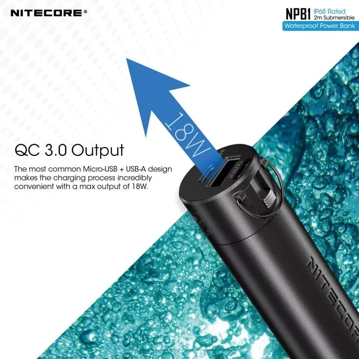 Nitecore NPB1 5000mAh Ultralight Waterproof Power Bank 10 Nitecore NPB1 5000mAh Ultralight Waterproof Power Bank - Image 10