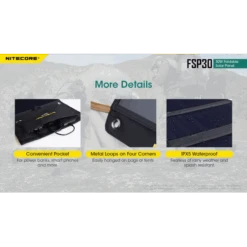 Nitecore FSP30 30W Foldable Solar Panel -Outdoor Research Store Nitecore FSP30 30W Foldable Solar Panel Features