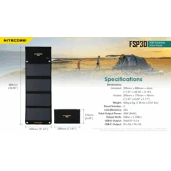 Nitecore FSP30 30W Foldable Solar Panel -Outdoor Research Store Nitecore FSP30 30W Foldable Solar Panel Spec