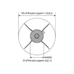 SOTO Amicus With Stealth Igniter -Outdoor Research Store SOTO Amicus with Stealth Igniter Pot Support Dimensions