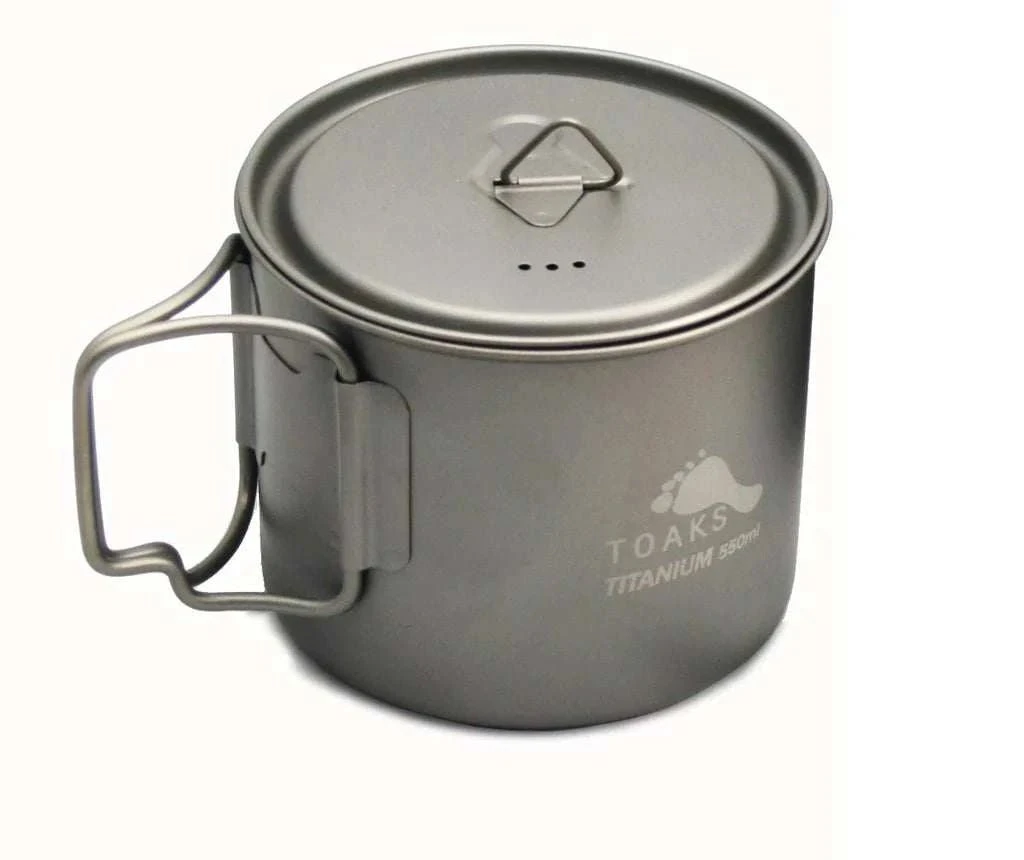 TOAKS Light Titanium 550ml Pot - Ultralight Version 1 TOAKS Light Titanium 550ml Pot - Ultralight Version