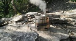 Vesuv Outdoor Titanium Windshields For Toaks -Outdoor Research Store VESUV Titanium Windshield for Toaks with smoke