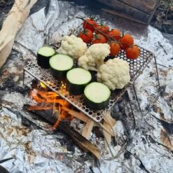 Vargo Titanium BiFold Grill -Outdoor Research Store Vargo Titanium BiFold Grill Cooking