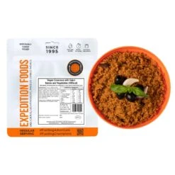 Expedition Foods Vegan Couscous With Cajun Spices And Vegetables -Outdoor Research Store VeganCouscouswithCajunSpicesandVegetables 450kcal combined