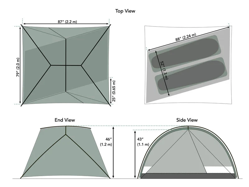 Durston Gear X-Dome 2 Solid Ultralight Tent 13 Durston Gear X-Dome 2 Solid Ultralight Tent - Image 13